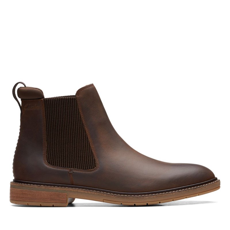 Men's Clarks Clarkdale Hall Chelsea Boots Brown | 99422231