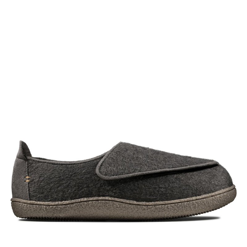 Men's Clarks Relaxed Charm Slip On Deep Grey | 58791352